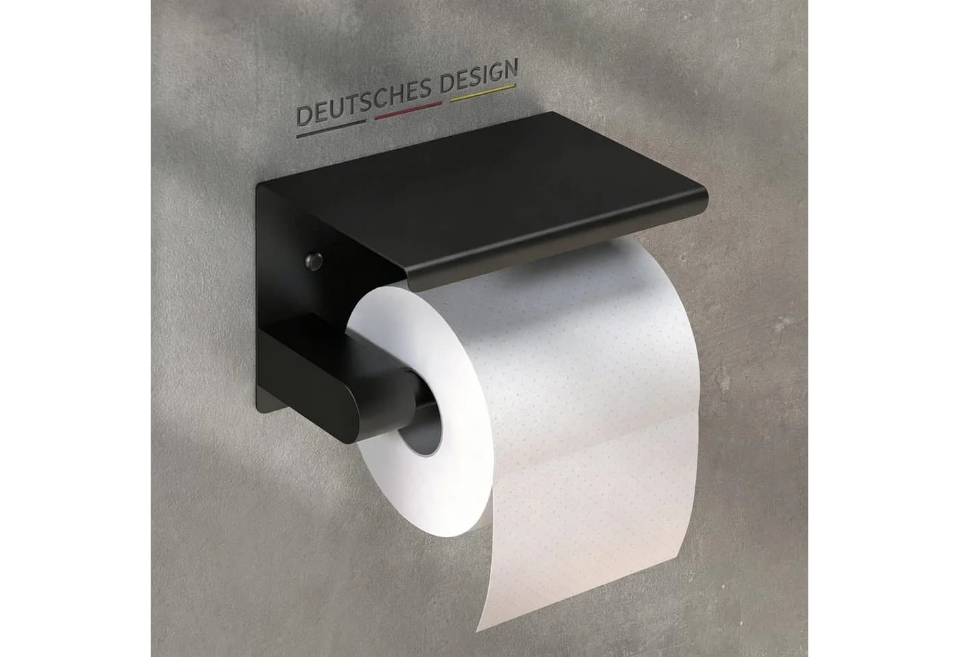 Forrlite Toilettenpapierhalter mit Ablage Edelstahl Dunkelgrau - Bild 2