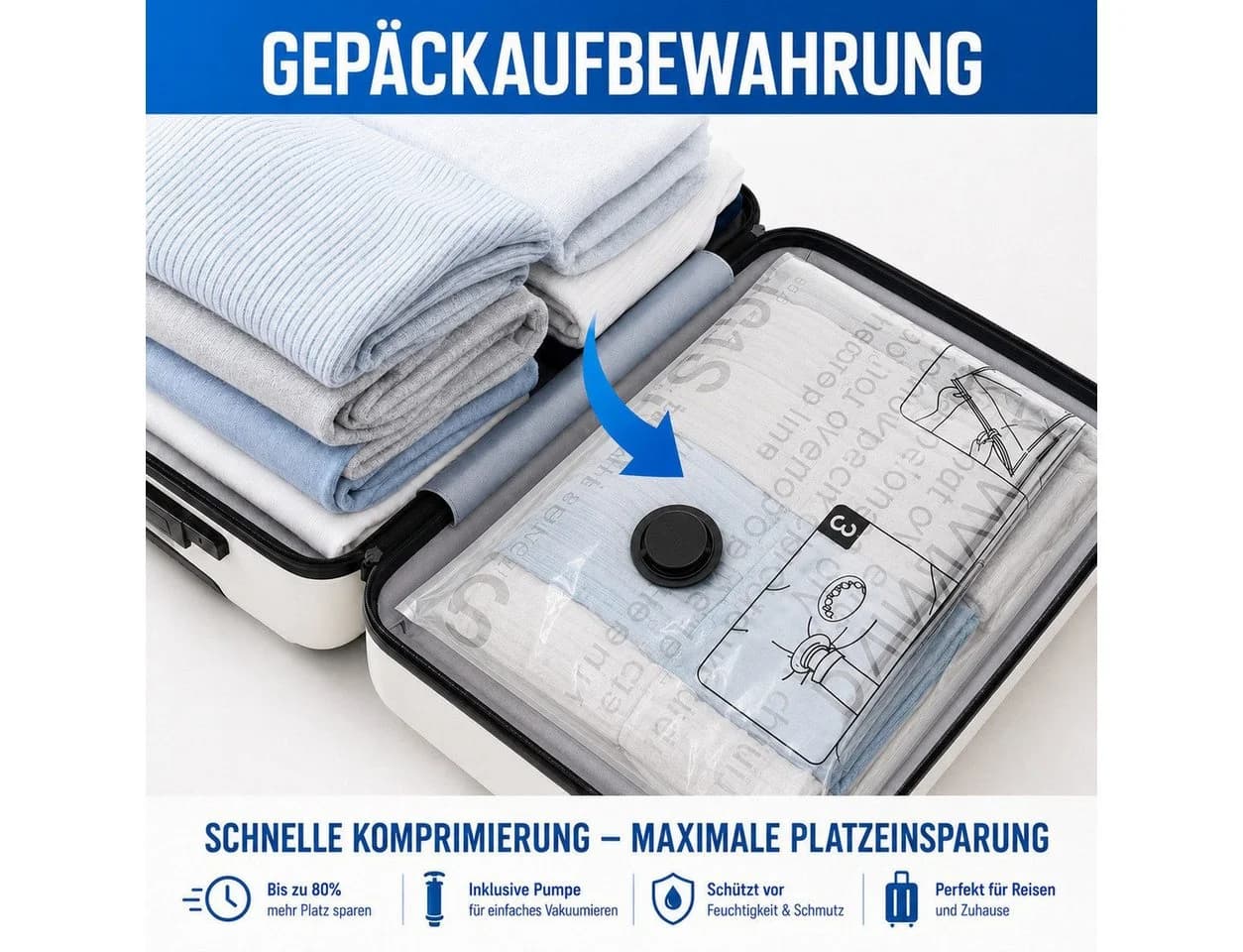 Forrlite Vakuumbeutel 17-teilig mit Handpumpe Weiß - Bild 4