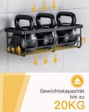 Fyrove Duschablage 5-tlg. Schwarz Selbstklebend Edelstahl Bild 4