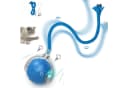 Forrlite Katzenspielzeug mit LED-Licht und 360° Selbstdrehender Ball Blau Bild 2