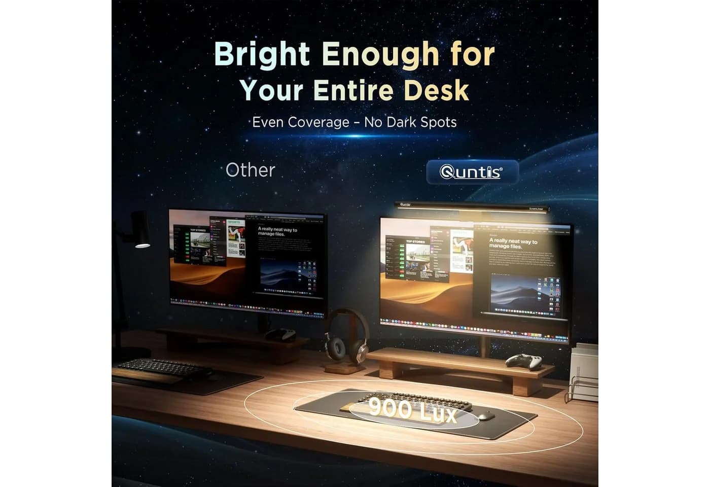 ibettertec LED Monitorlampe 44cm mit RGB Hintergrundbeleuchtung - Bild 3
