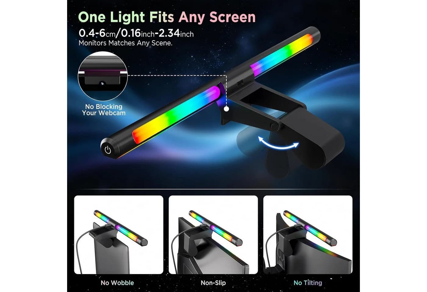 ibettertec LED Monitorlampe 44cm mit RGB Hintergrundbeleuchtung - Bild 4