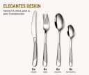 Forrlite Besteck-Set 24-teilig Edelstahl Silber für 6 Personen Bild 3