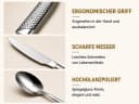 Forrlite Besteck-Set 24-teilig Edelstahl Silber für 6 Personen Bild 4