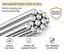 Forrlite Besteck-Set 24-teilig Edelstahl Silber für 6 Personen Bild 5