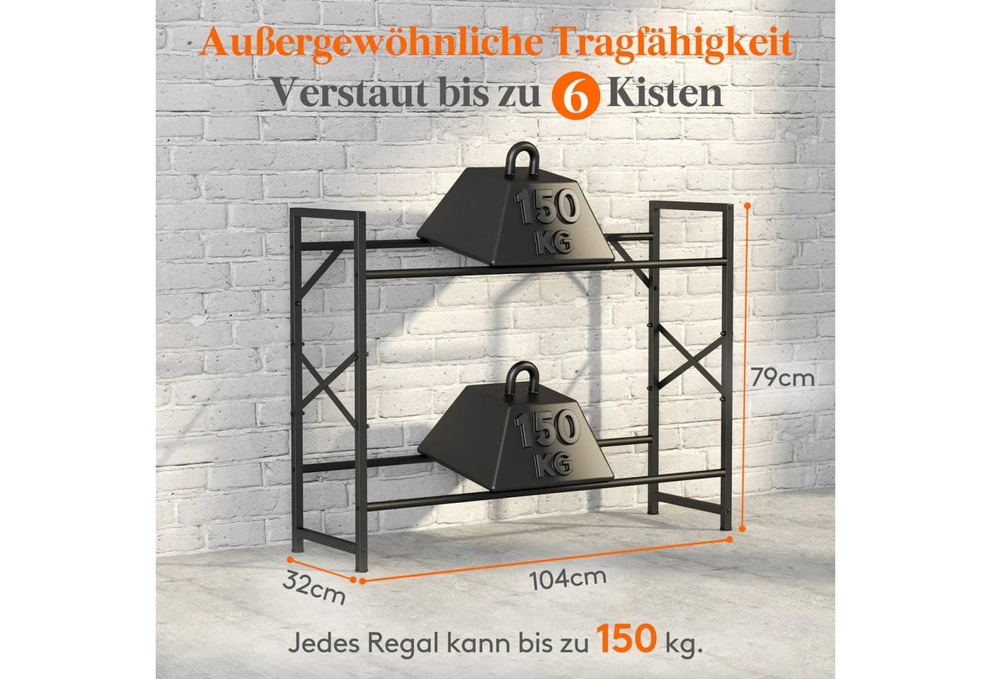 Lifewit Getränkekistenregal Modern 6 Kisten hoch