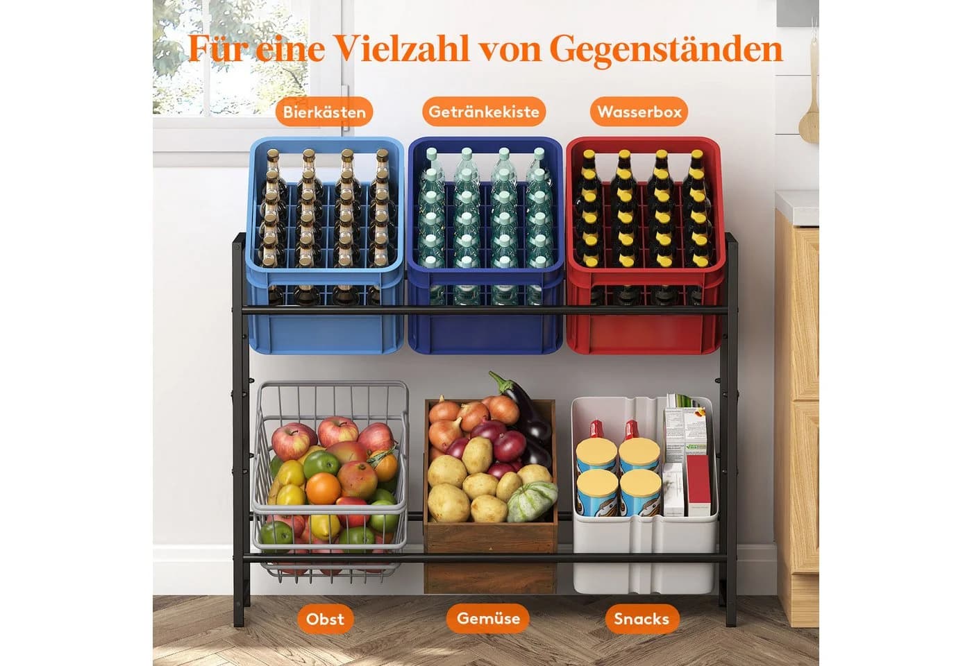 Lifewit Getränkekistenregal Modern 6 Kisten hoch - Bild 5