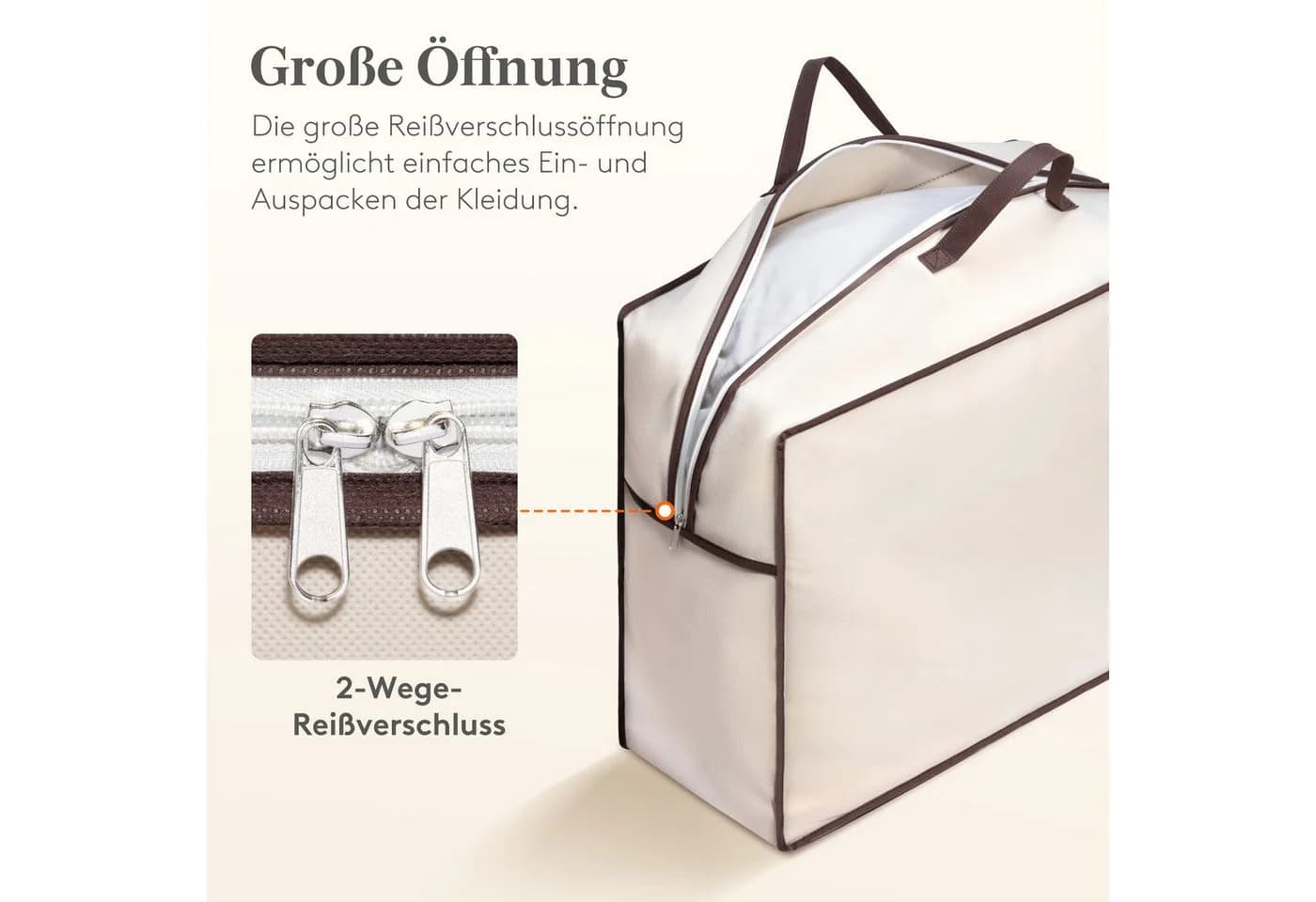 Lifewit Aufbewahrungsbox 75L mit Griffen und Reißverschluss (4 St) - Bild 5