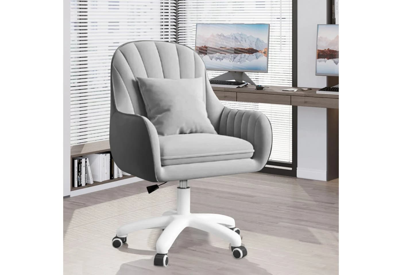 Ergonomischer Bürostuhl in Grau und Schwarz - Bild 2