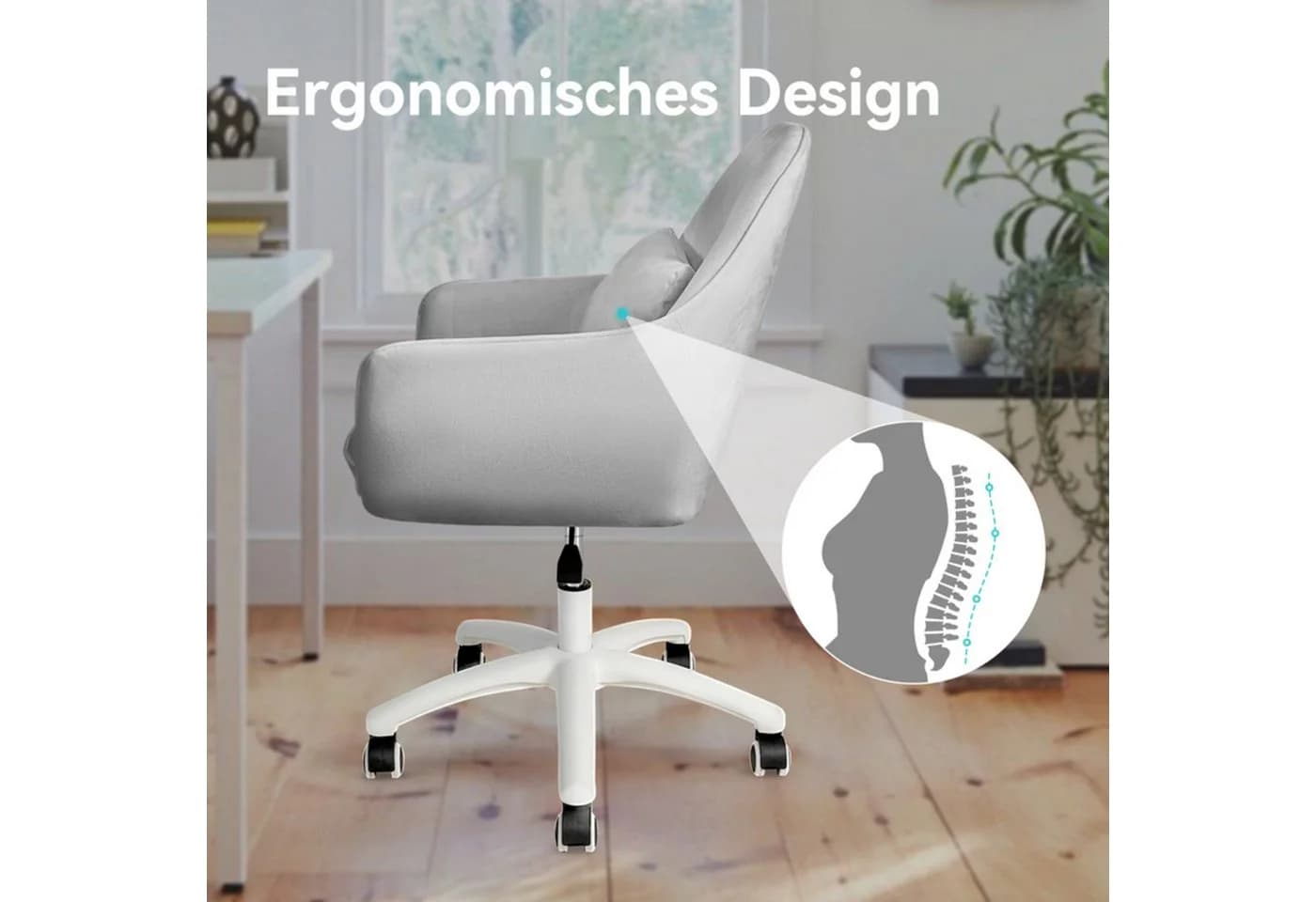 Ergonomischer Bürostuhl in Grau und Schwarz - Bild 5