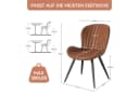 HawthyHome Esszimmerstuhl 2er Set Polsterstuhl mit Armlehnen Metallbeine Braun Bild 1