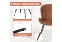 HawthyHome Esszimmerstuhl 2er Set Polsterstuhl mit Armlehnen Metallbeine Braun Bild 5