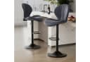 HawthyHome Barhocker Set 2er, Höhenverstellbar, 360° Drehbar, Grau Bild 2