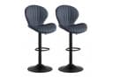 HawthyHome Barhocker Set 2er, Höhenverstellbar, 360° Drehbar, Grau Bild 3