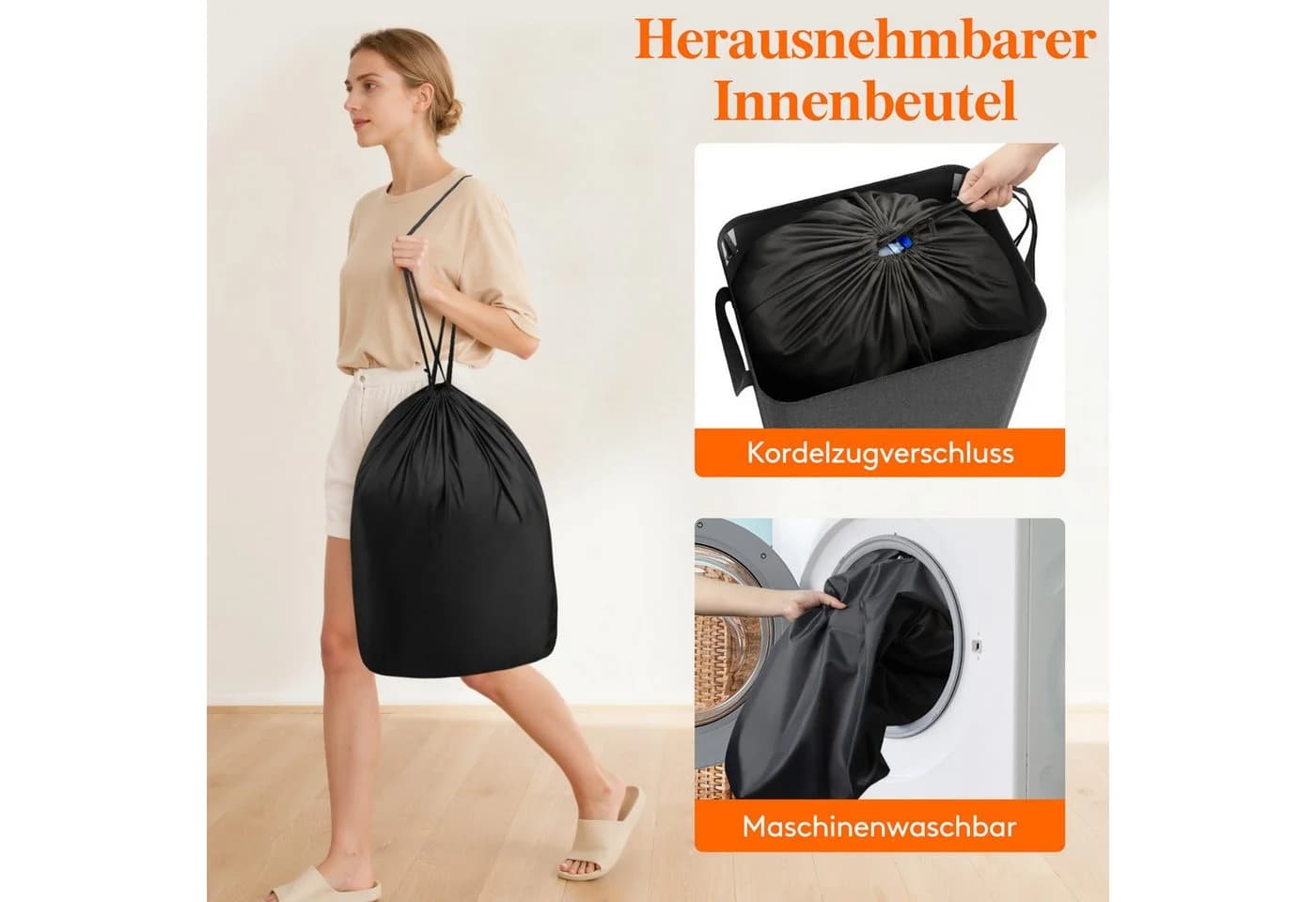 Lifewit Mülleimer Pfandflaschensammler 100l Grau Faltbar - Bild 4