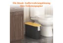 Lifewit Papiertuchbox Toilettenpapier Aufbewahrungskorb Bambus Badezimmer Organizer Schwarz Bild 1