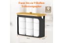 Lifewit Papiertuchbox Toilettenpapier Aufbewahrungskorb Bambus Badezimmer Organizer Schwarz Bild 3