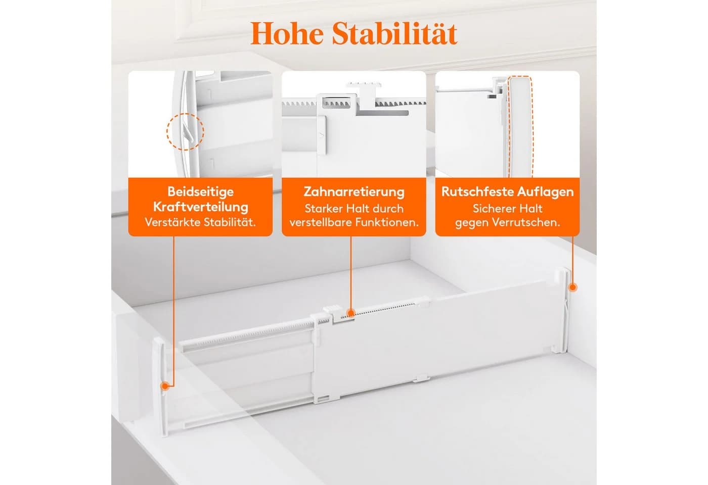 Lifewit Schubladeneinsatz Schubladentrenner Verstellbar 5 St - Bild 4