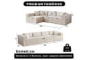ANYSUN Modulares Ecksofa L-förmig Cord Beige Bild 4