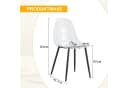 ANYSUN Esszimmerstuhl 4er Set Transparent Silber Metallbeine Bild 3