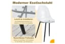 ANYSUN Esszimmerstuhl 4er Set Transparent Silber Metallbeine Bild 4