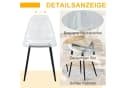 ANYSUN Esszimmerstuhl 4er Set Transparent Silber Metallbeine Bild 5