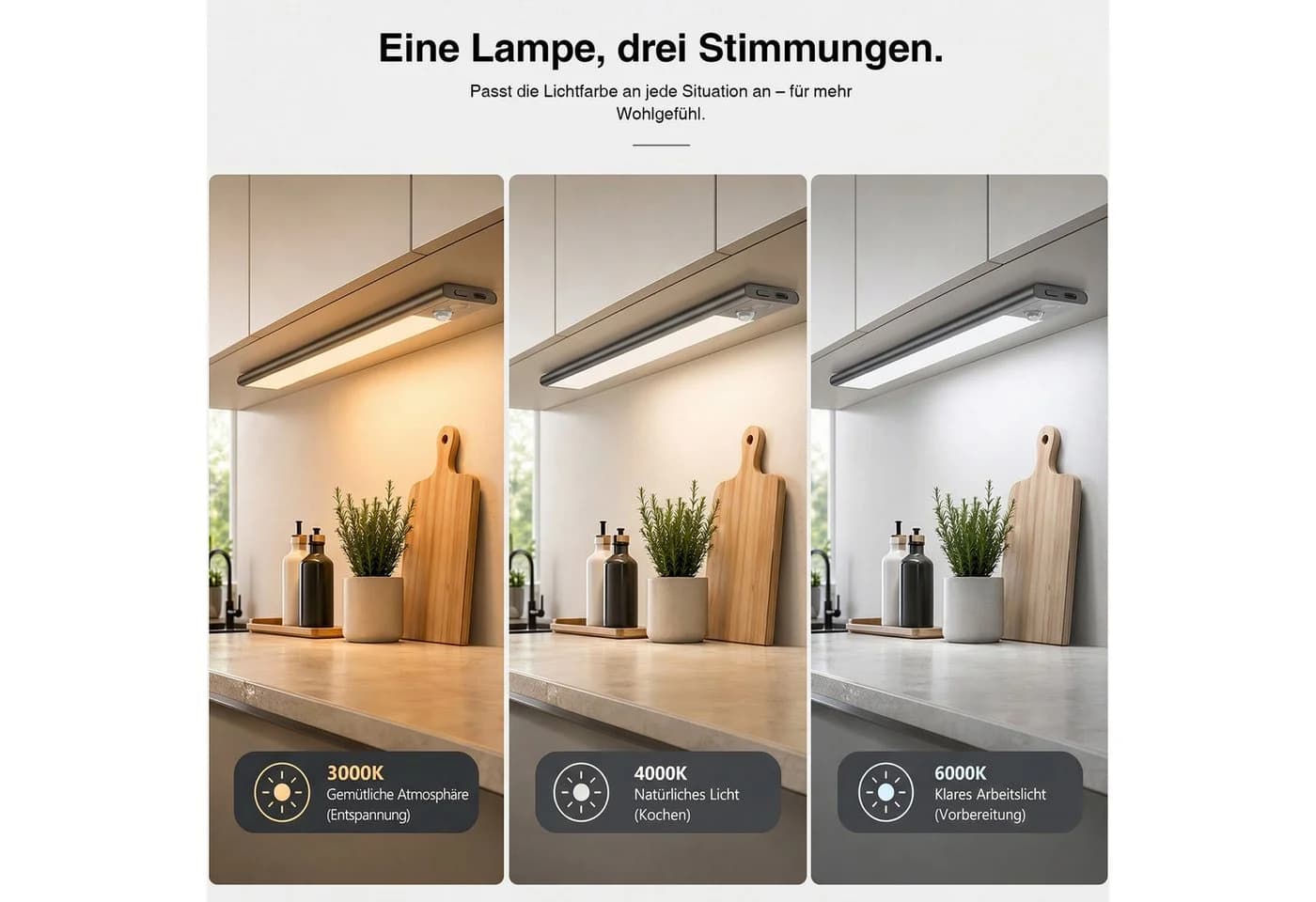 ANYSUN LED Unterbauleuchte Akku mit Bewegungsmelder & Touch-Steuerung - Bild 4