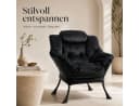 ANYSUN Loungesessel Schwarz Samt Nackenstütze Relaxsessel Bild 4