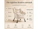 ANYSUN Loungesessel Relaxsessel Samt Grau Ergonomisch Bild 5