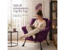 ANYSUN Loungesessel Samt Grau Ergonomische Nackenstütze Bild 1
