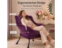 ANYSUN Loungesessel Samt Grau Ergonomische Nackenstütze Bild 3