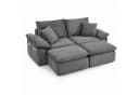 ANYSUN 2-Sitzer Chaiselongue-Sessel Grau Cord mit Ottomane Bild 2