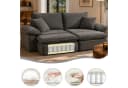 ANYSUN 2-Sitzer Chaiselongue-Sessel Grau Cord mit Ottomane Bild 5