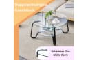ANYSUN Couchtisch Glas Rund 80cm Silber Metallrahmen Bild 5