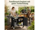 ANYSUN Grillablagetisch mit Spüle Edelstahl Schwarz Bild 2