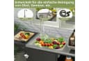 ANYSUN Grillablagetisch mit Spüle Edelstahl Schwarz Bild 4