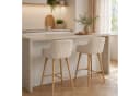 ANYSUN Barhocker 2er Set mit Fußstütze und hoher Rückenlehne Beige Bild 1