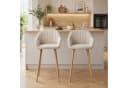 ANYSUN Barhocker 2er Set mit Fußstütze und hoher Rückenlehne Beige Bild 2