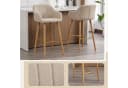 ANYSUN Barhocker 2er Set mit Fußstütze und hoher Rückenlehne Beige Bild 3