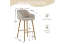 ANYSUN Barhocker 2er Set mit Fußstütze und hoher Rückenlehne Beige Bild 4