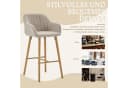 ANYSUN Barhocker 2er Set mit Fußstütze und hoher Rückenlehne Beige Bild 5