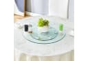 ANYSUN Drehbare Glastischplatte Rund Transparent Silber Bild 3