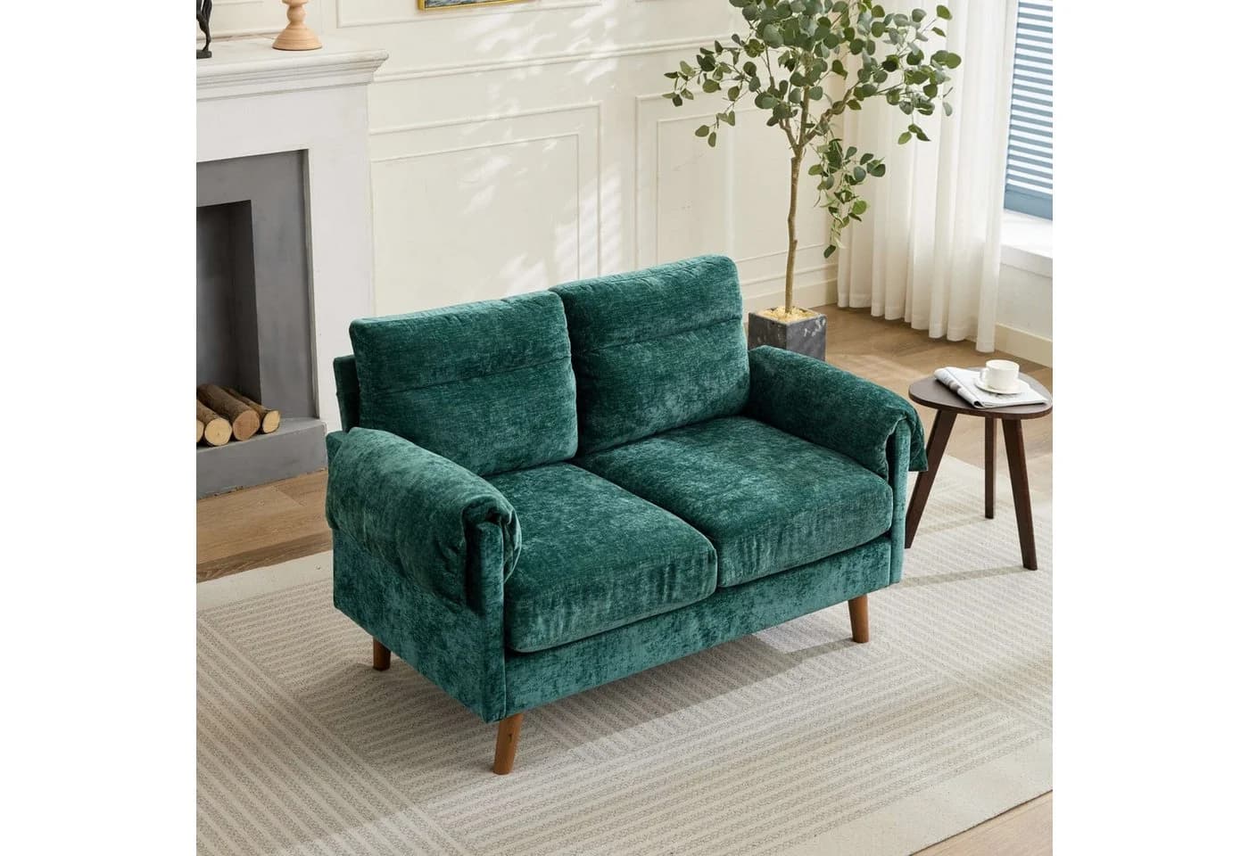 ANYSUN 2-Sitzer Sofa Chenille Grün Modern - Bild 2