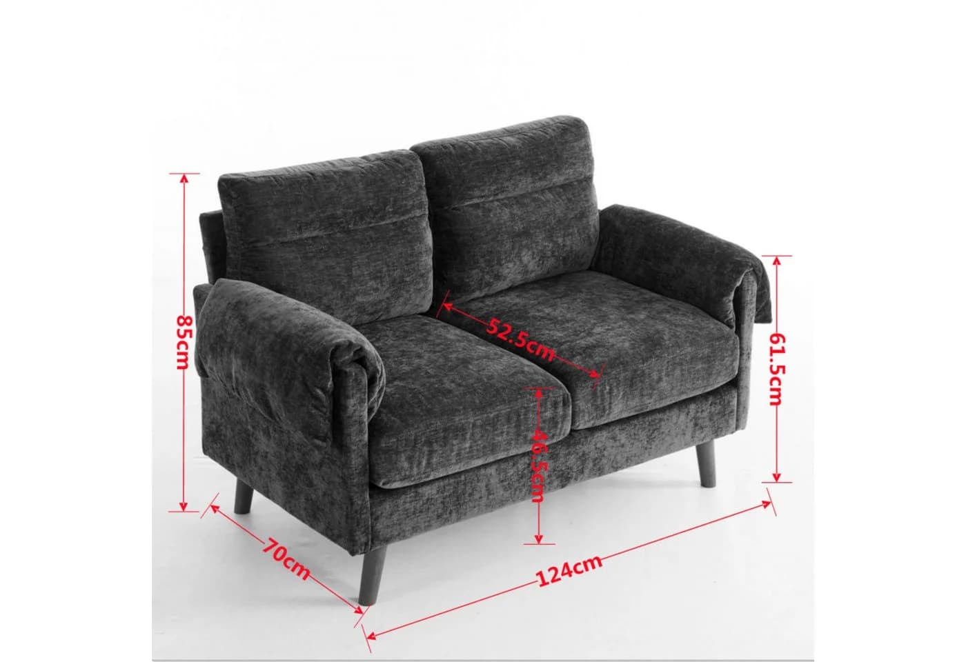 ANYSUN 2-Sitzer Sofa Chenille Grün Modern - Bild 5