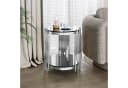 ANYSUN Runder Couchtisch Glas Edelstahl Schwarz Silber Modern Bild 1