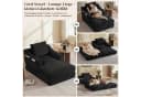 ANYSUN Cord-Schlafsofa Schwarz 2-in-1 Bodensofa mit Schaumstoffpolsterung Bild 1