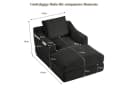 ANYSUN Cord-Schlafsofa Schwarz 2-in-1 Bodensofa mit Schaumstoffpolsterung Bild 3