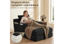 ANYSUN Cord-Schlafsofa Schwarz 2-in-1 Bodensofa mit Schaumstoffpolsterung Bild 5