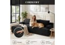 ANYSUN Ecksofa Schwarz Cord mit Liegefläche Bild 5