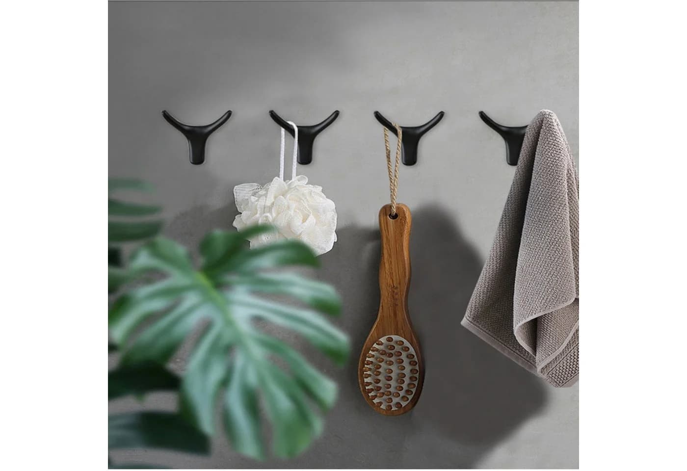 Forrlite Kleiderhaken Wandhaken 5er-Pack Schwarz - Bild 5